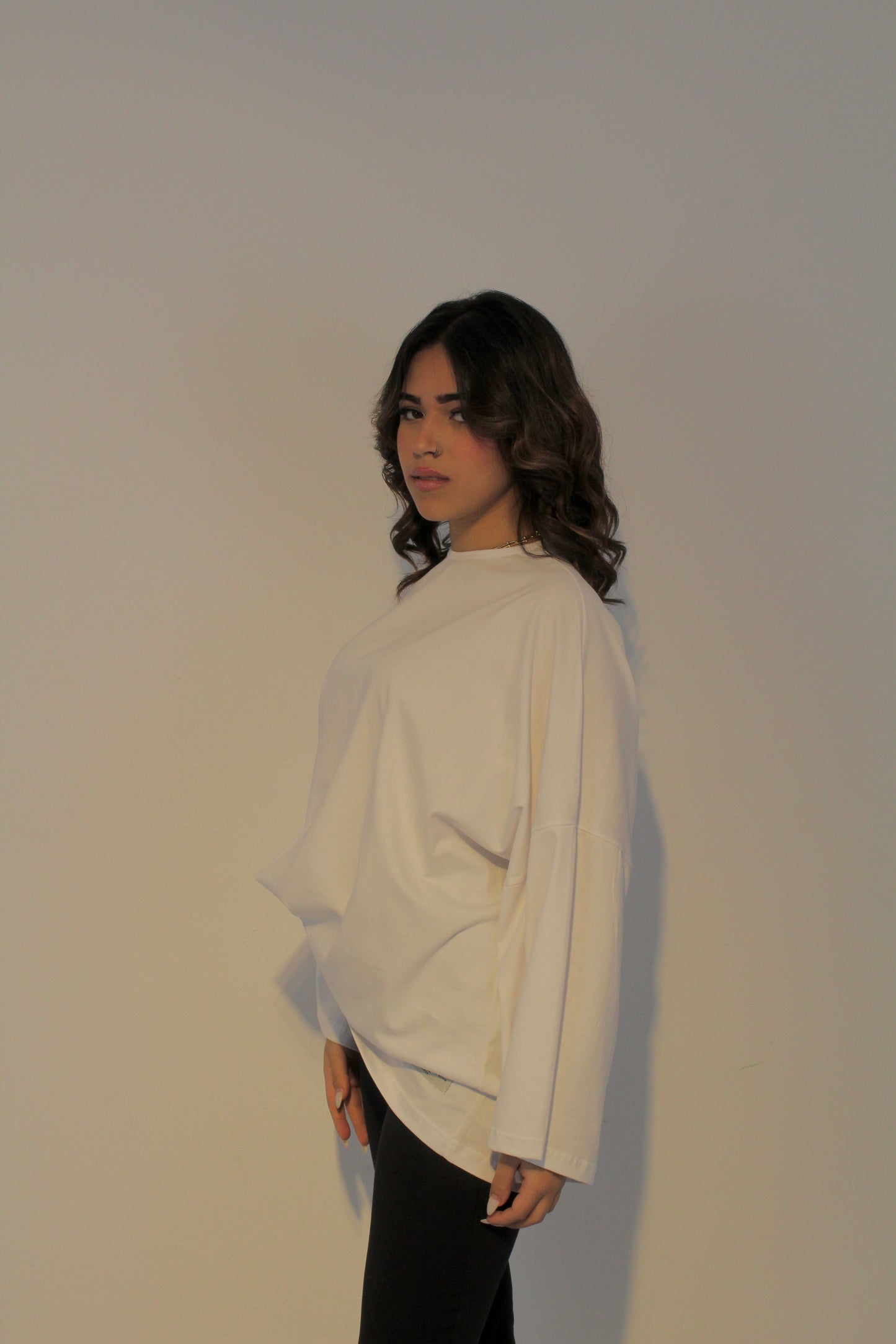 Laylo's White Tee Long sleeve