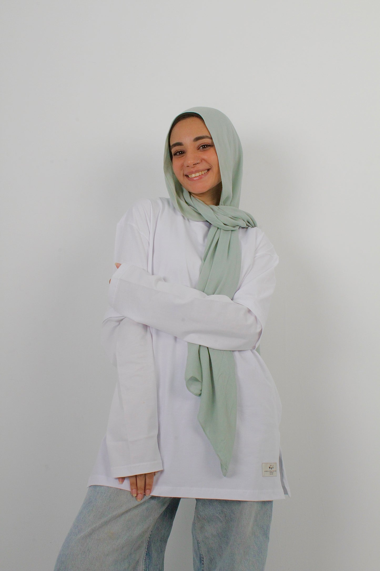 Laylo's white tee - long sleeve