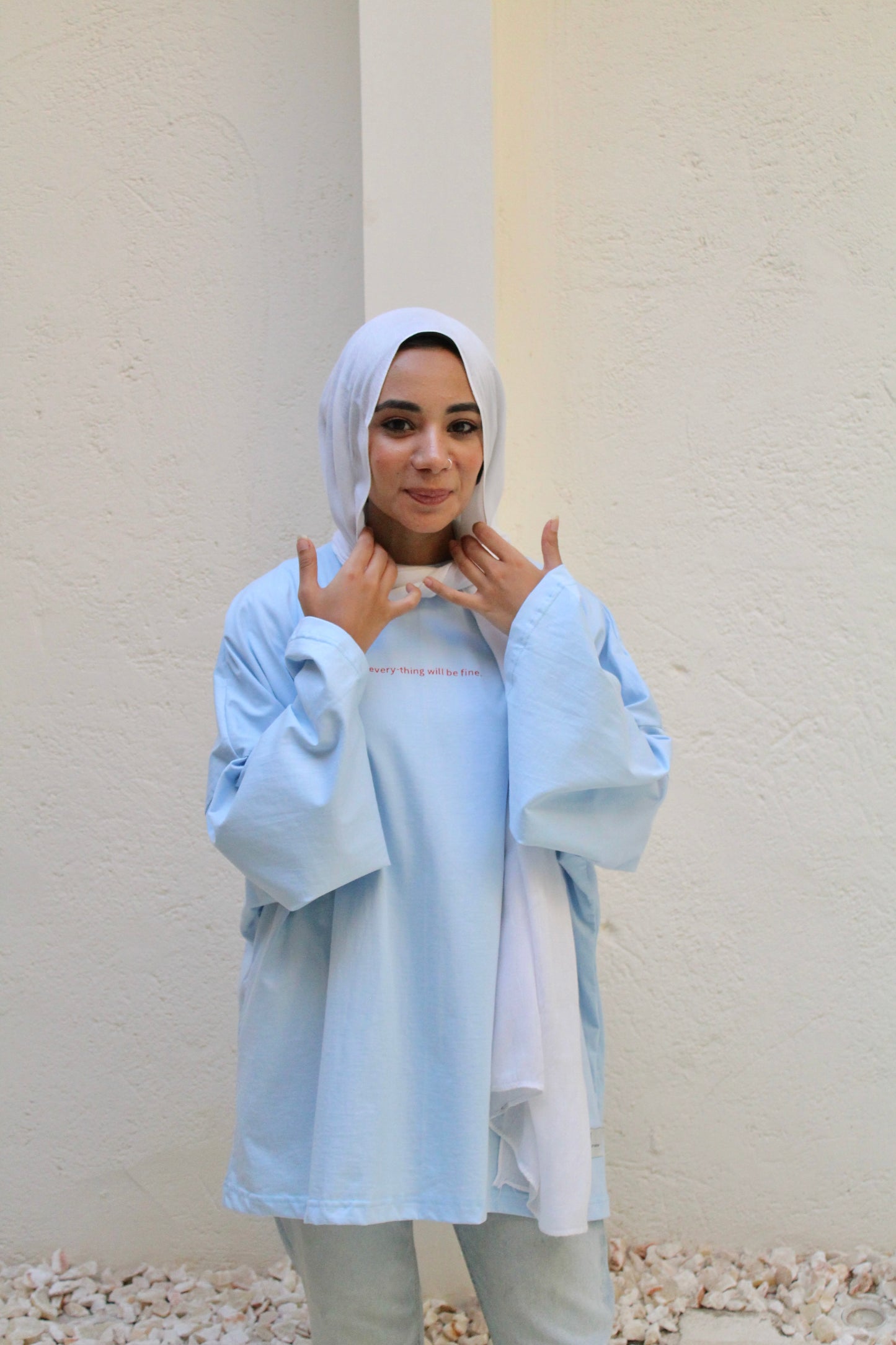 Panic Baby blue long sleeve tee