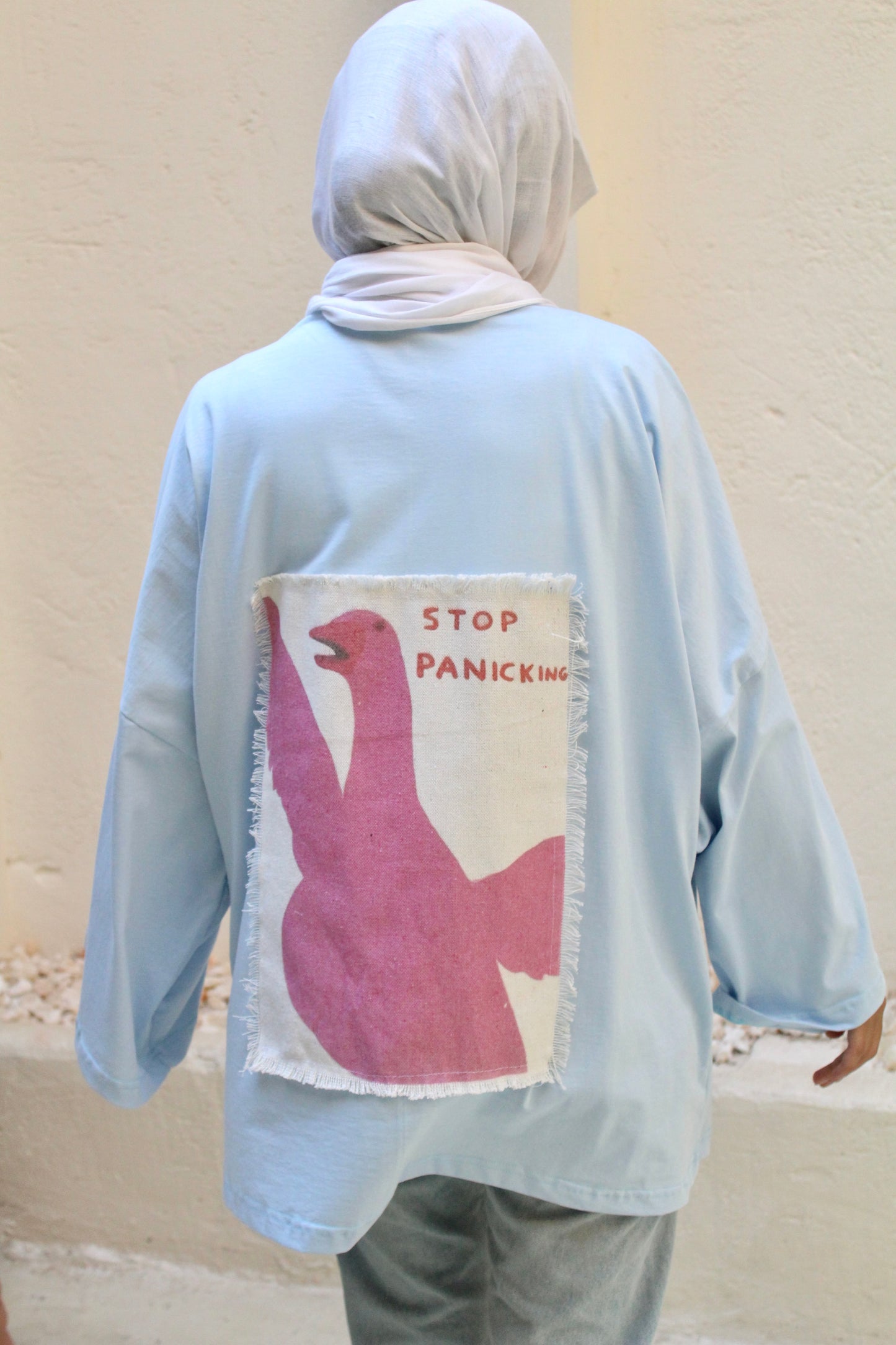 Panic Baby blue long sleeve tee