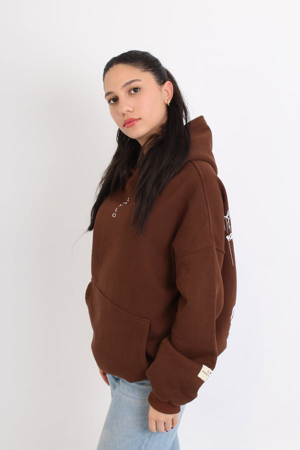 “Chaos” Brown unisex hoodie