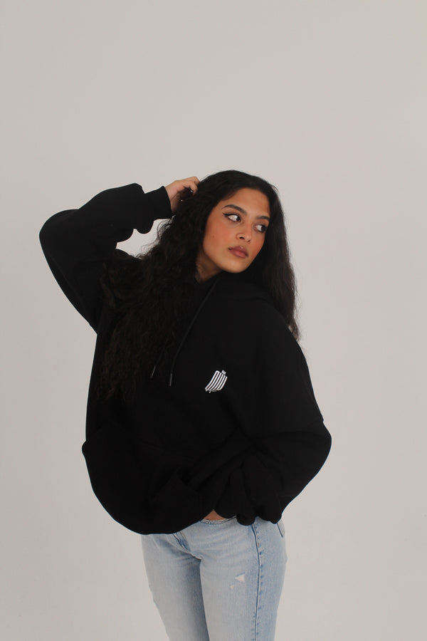Plain Black unisex hoodie